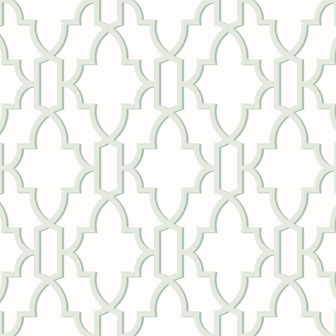 Lillian August Peel &amp; Stick Coastal Lattice Seaglass Wallpaper image 1 of 5