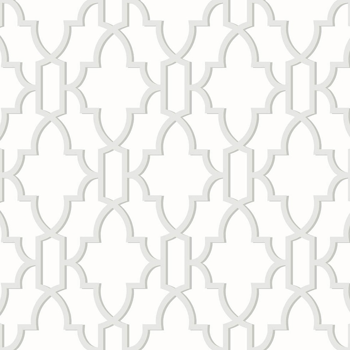 Lillian August Peel &amp; Stick Coastal Lattice Harbor Mist Wallpaper image 1 of 5