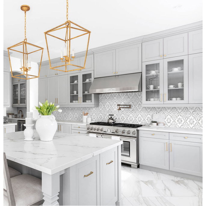 Lillian August Peel &amp; Stick Porto Tile Harbor Mist Wallpaper image 2 of 4