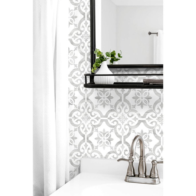Lillian August Peel &amp; Stick Porto Tile Harbor Mist Wallpaper image 3 of 4