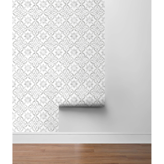 Lillian August Peel &amp; Stick Porto Tile Harbor Mist Wallpaper image 4 of 4