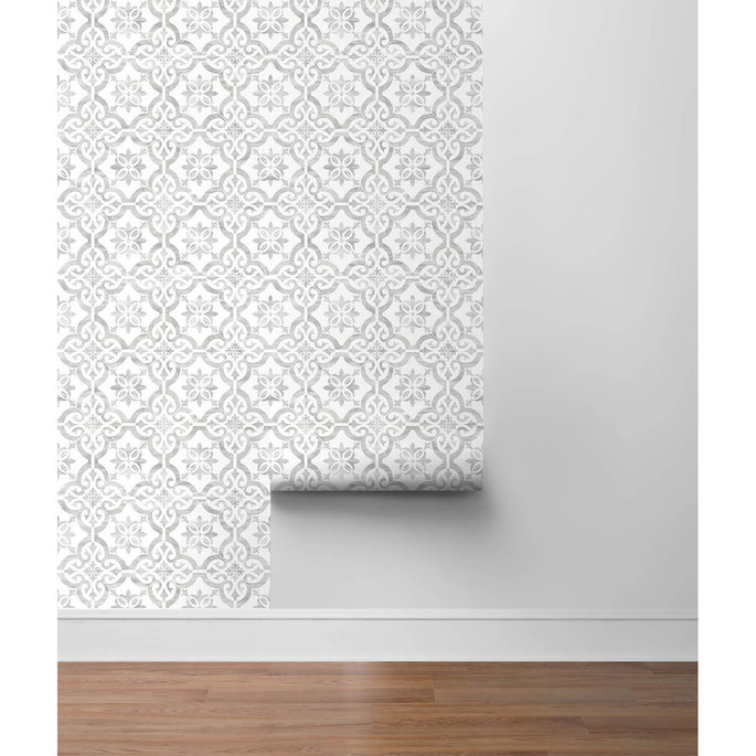 Lillian August Peel &amp; Stick Porto Tile Harbor Mist Wallpaper image 4 of 4