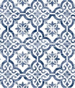 Lillian August Peel & Stick Porto Tile Riviera Blue Wallpaper