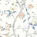 Lillian August Peel & Stick Floral Trail Melon & Carolina Blue Wallpaper