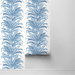 Lillian August Peel &amp; Stick Keana Palm Coastal Blue Wallpaper thumbnail image 2 of 4