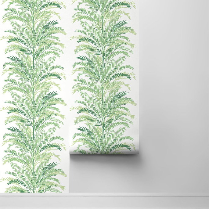 Lillian August Peel &amp; Stick Keana Palm Paradise Green Wallpaper image 2 of 4