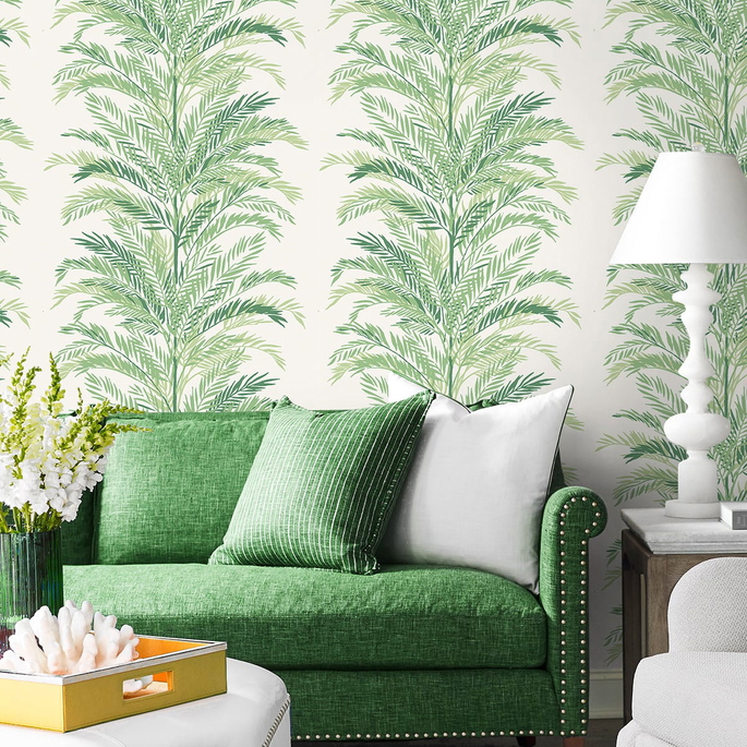 Lillian August Peel &amp; Stick Keana Palm Paradise Green Wallpaper image 4 of 4