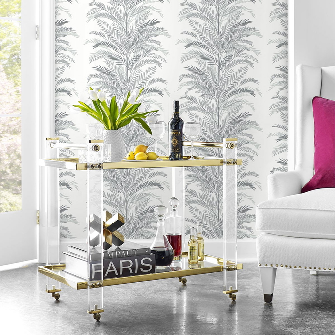 Lillian August Peel &amp; Stick Keana Palm Harbor Mist Wallpaper image 3 of 4