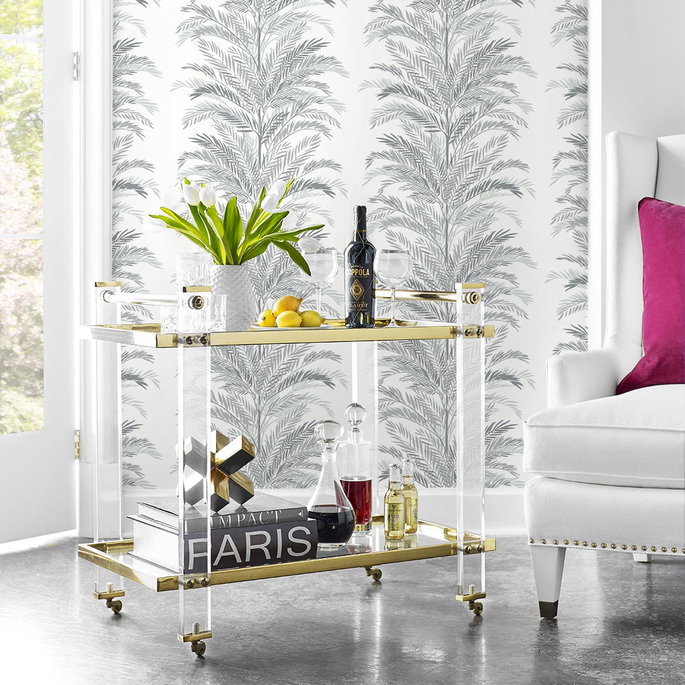 Lillian August Peel &amp; Stick Keana Palm Harbor Mist Wallpaper image 3 of 4