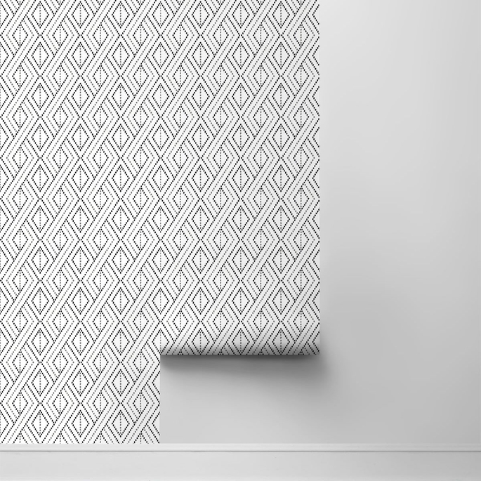 Lillian August Peel &amp; Stick Boho Grid Alloy Wallpaper image 2 of 4