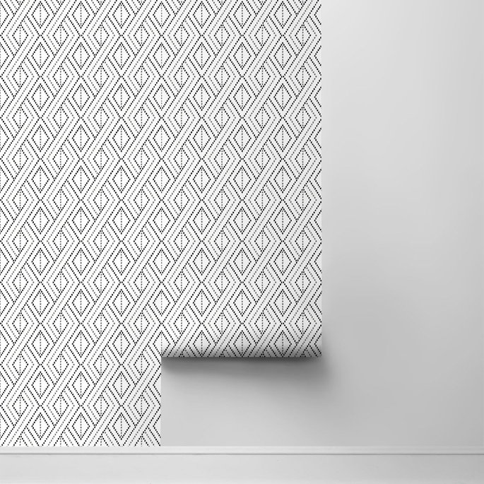 Lillian August Peel &amp; Stick Boho Grid Alloy Wallpaper image 2 of 4
