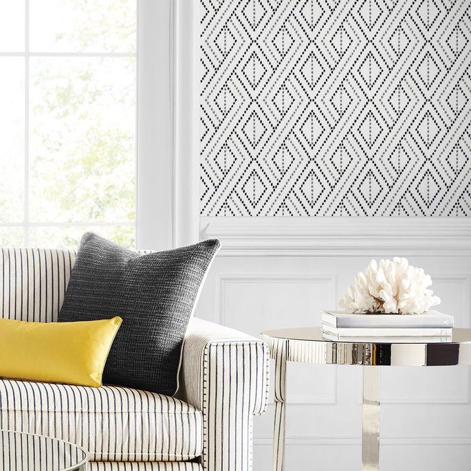 Lillian August Peel &amp; Stick Boho Grid Alloy Wallpaper image 3 of 4