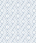 Lillian August Peel & Stick Boho Grid Denim Blue Wallpaper