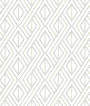 Lillian August Peel & Stick Boho Grid Argos Grey & Yellow Wallpaper
