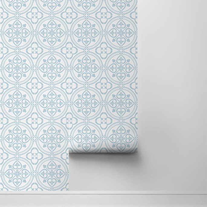 Lillian August Peel &amp; Stick Villa Mar Tile Hampton Blue Wallpaper image 2 of 4