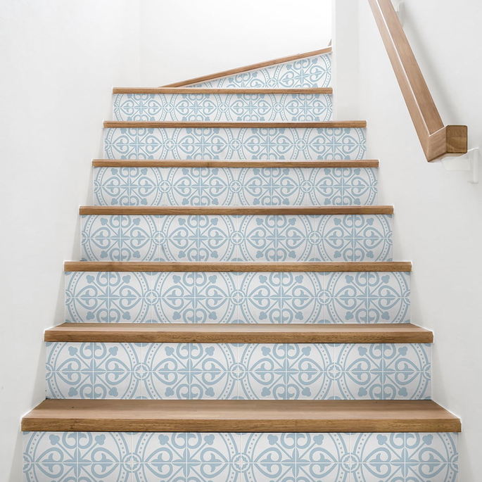 Lillian August Peel &amp; Stick Villa Mar Tile Hampton Blue Wallpaper image 3 of 4