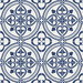 Lillian August Peel &amp; Stick Villa Mar Tile Denim Blue Wallpaper thumbnail image 1 of 4