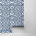 Lillian August Peel &amp; Stick Villa Mar Tile Denim Blue Wallpaper thumbnail image 2 of 4