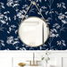 Lillian August Peel &amp; Stick Floral Mist Hampton Blue Wallpaper thumbnail image 3 of 4