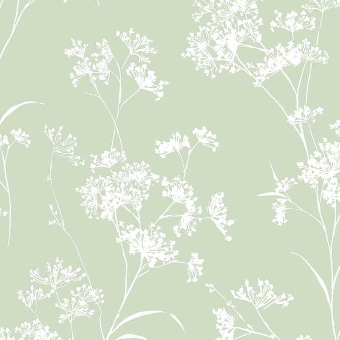 Lillian August Peel &amp; Stick Floral Mist Seacrest Green Wallpaper image 1 of 4