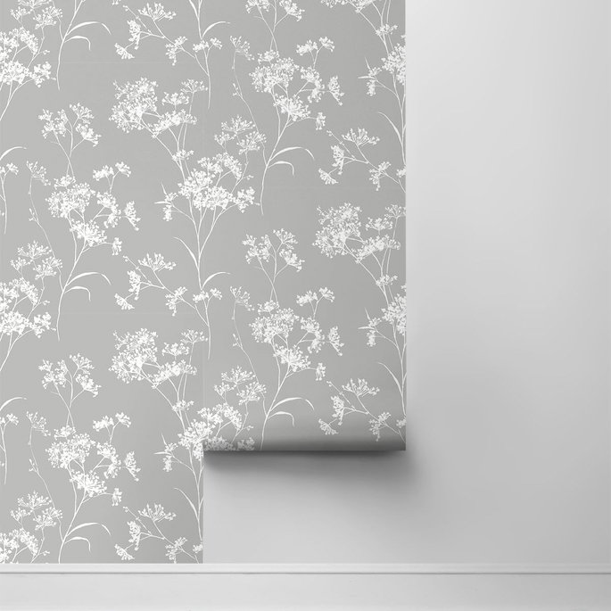 Lillian August Peel &amp; Stick Floral Mist Alloy Wallpaper image 2 of 4