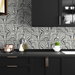 Lillian August Peel &amp; Stick Marbled Tile Ebony &amp; Metallic Silver Wallpaper thumbnail image 3 of 4