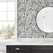 Lillian August Peel &amp; Stick Marbled Tile Ebony &amp; Metallic Silver Wallpaper thumbnail image 4 of 4