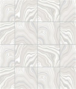 Lillian August Peel & Stick Marbled Tile Quartz Wallpaper