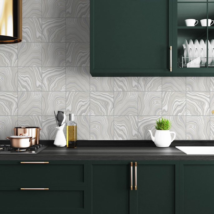Lillian August Peel &amp; Stick Marbled Tile Quartz Wallpaper image 3 of 4