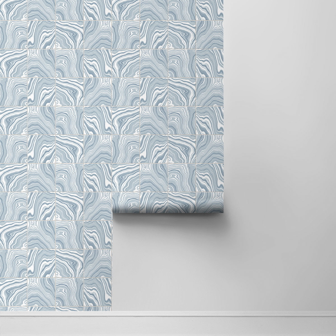 Lillian August Peel &amp; Stick Marbled Tile Lakeside Wallpaper image 2 of 4