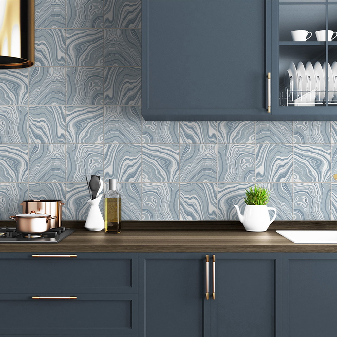 Lillian August Peel &amp; Stick Marbled Tile Lakeside Wallpaper image 3 of 4