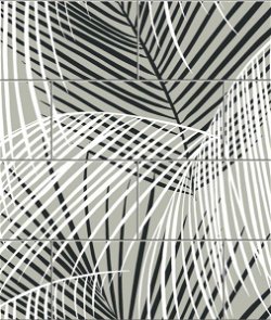 Lillian August Peel & Stick Palm Tile Ebony & Fieldstone Wallpaper