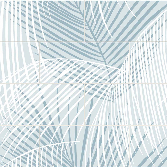 Lillian August Peel &amp; Stick Palm Tile Summer Skies Wallpaper image 1 of 4