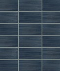 Lillian August Peel & Stick Rib Tile Denim Blue Wallpaper