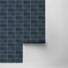 Lillian August Peel &amp; Stick Rib Tile Denim Blue Wallpaper thumbnail image 2 of 4