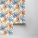 Lillian August Peel &amp; Stick Tropic Palm Toss Charlotte Blue &amp; Soft Melon Wallpaper thumbnail image 2 of 4