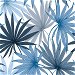 Lillian August Peel &amp; Stick Tropic Palm Toss Blue Seas Wallpaper thumbnail image 1 of 4