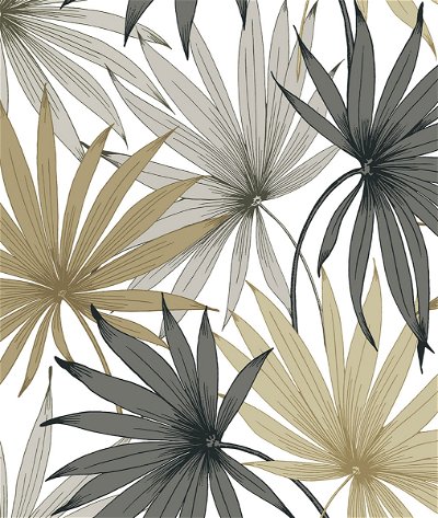Lillian August Peel & Stick Tropic Palm Toss Harbor Grey & Khaki Wallpaper
