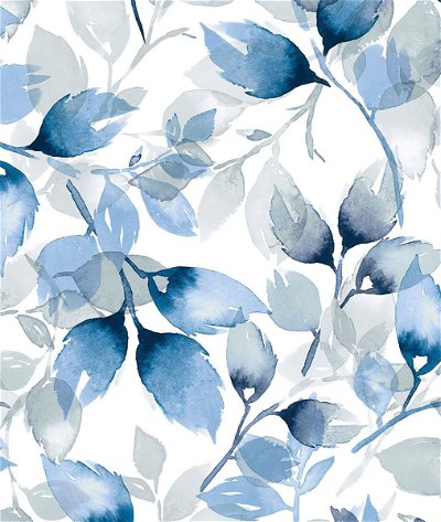 Lillian August Peel & Stick Watercolor Tossed Leaves Blue Lagoon Wallpaper