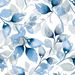 Lillian August Peel &amp; Stick Watercolor Tossed Leaves Blue Lagoon Wallpaper thumbnail image 1 of 4