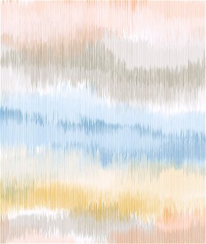 Lillian August Peel & Stick Ikat Waves Sunset Wallpaper
