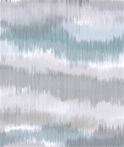 Lillian August Peel & Stick Ikat Waves Morning Fog Wallpaper