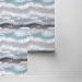 Lillian August Peel &amp; Stick Ikat Waves Morning Fog Wallpaper thumbnail image 2 of 4