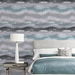 Lillian August Peel &amp; Stick Ikat Waves Morning Fog Wallpaper thumbnail image 4 of 4