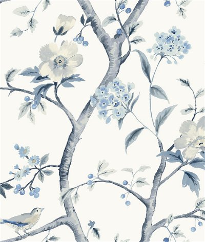 Lillian August Sparrow Haven Breezy Blue Wallpaper