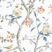 Lillian August Sparrow Haven Melon & Carolina Blue Wallpaper