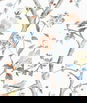 Lillian August Sparrow Haven Melon & Carolina Blue Wallpaper
