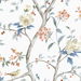 Lillian August Sparrow Haven Melon &amp; Carolina Blue Wallpaper thumbnail image 1 of 3