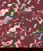 Lillian August Sparrow Haven Crimson Wallpaper