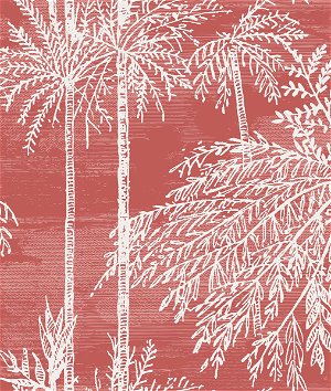 Lillian August Palm Grove Coral Wallpaper